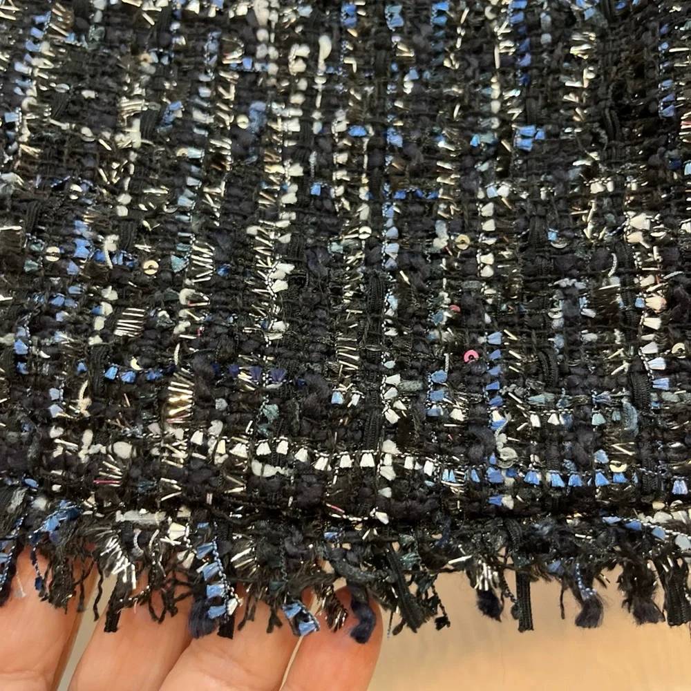 JIA Women Sheer Lace‎ Blouse Black Tiered Ruffle Sleeves Bohemian Goth Small y2k - Picture 11 of 14